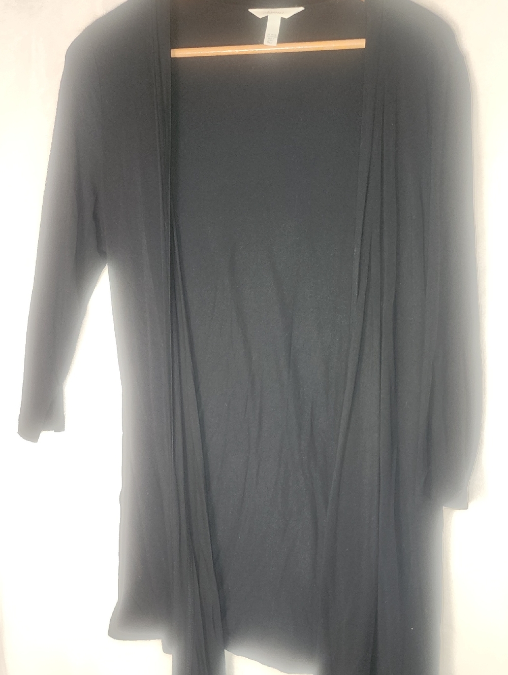 Soma Black Lightweight Open-Front Robe